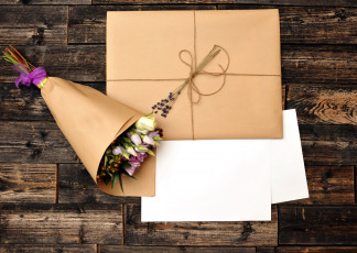 Картинка цветы букеты +композиции лаванда эустома