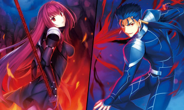 Картинка fuyuki+ neigedhiver аниме fate stay+night лансер копейщик парень девушка арт судьба ночь схватки