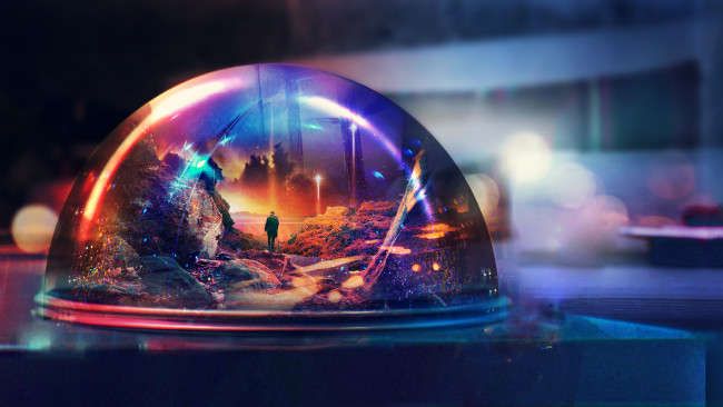 Обои картинки фото разное, компьютерный дизайн, человек, трость