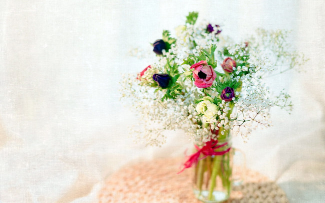 Обои картинки фото цветы, букеты,  композиции, нежность