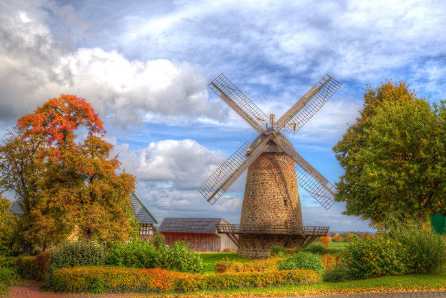 Обои картинки фото разное, мельницы, мельня