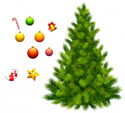 Картинка праздничные векторная+графика+ новый+год украшения елка фон новый год праздник