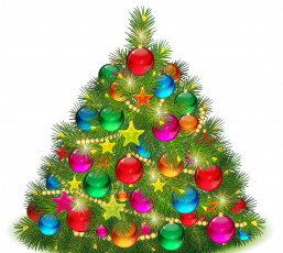 обоя праздничные, векторная графика , новый год, украшения, елка, фон, новый, год, праздник