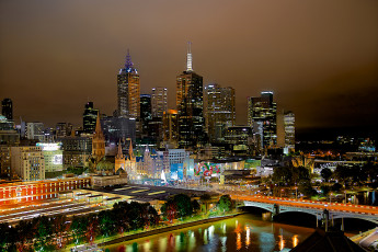 Картинка melbourne города мельбурн+ австралия небоскребы панорама