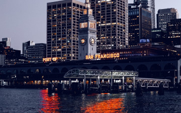 Картинка города сан-франциско+ сша причал река порт