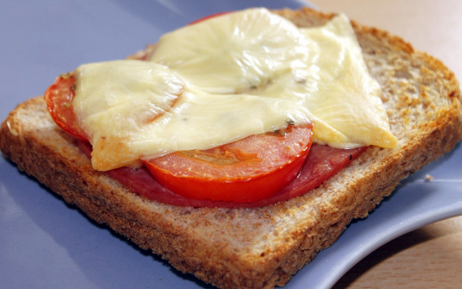 Обои картинки фото еда, бутерброды,  гамбургеры,  канапе, ветчина, помидор, сыр, хлеб