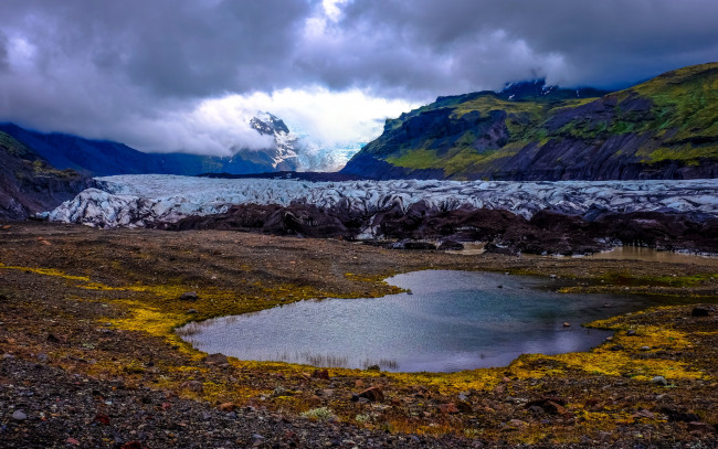 Обои картинки фото природа, реки, озера, озеро, горы, облака