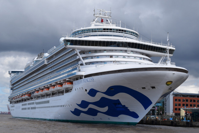 Обои картинки фото caribbean princess, корабли, лайнеры, лайнер, круиз