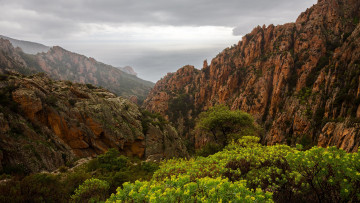 Картинка природа горы остров корсика франция