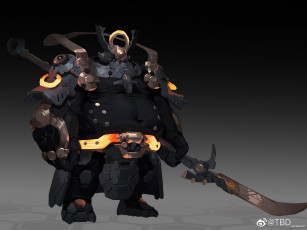 Картинка фэнтези существа воин броня оружие существо