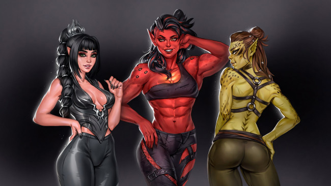 Обои картинки фото видео игры, baldur`s gate ііi, baldurs, gate, 3, karlach, shadowheart, laezel