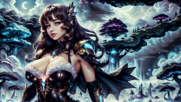 Картинка фэнтези девушки нейросети графика нейроарт ai art нейронные сети рисунки нейро искусство нейрографика graphics neuroart neural networks drawings neuro neurography