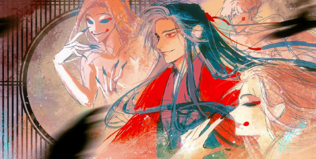 Обои картинки фото аниме, thousand autumns, янь, уши, демоны