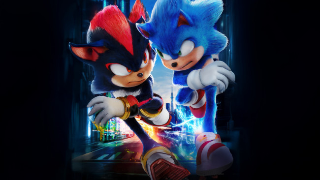 Обои картинки фото sonic the hedgehog 3 ,  2024 , кино фильмы, sonic the hedgehog 3, eжик, соник, в, кинo, трeтья, часть, постер, paramount, pictures, new, zealand, фантастика, фэнтези, боевик, комедия, семейный