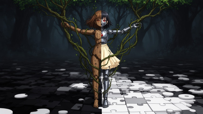 Обои картинки фото фэнтези, роботы,  киборги,  механизмы, нейросети, графика, нейроарт, ai, art, нейронные, сети, рисунки, нейро, искусство, нейрографика, graphics, neuroart, neural, networks, drawings, neuro, neurography