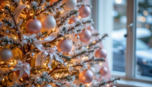 Обои картинки фото автор wp stl, 3д графика, праздники , holidays, елка, шарики, банты