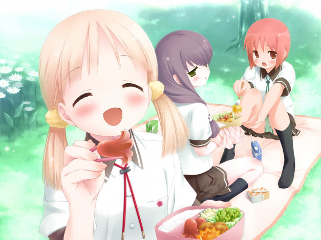 Обои картинки фото sakura, musubi, аниме, naru, nanao