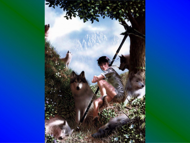 Обои картинки фото пастушка, фэнтези, девушки