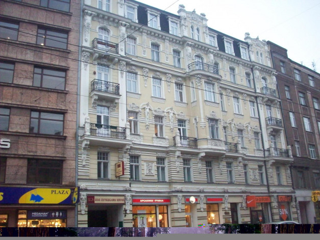 Обои картинки фото рига, улица, бривибас, города, латвия