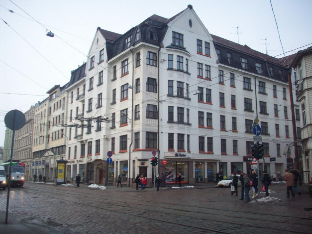 Обои картинки фото рига, улица, гертрудес, города, латвия