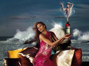 Картинка campari бренды eva+mendes сари джинн подушки море бутылка актриса