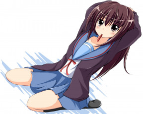 Картинка аниме the melancholy of haruhi suzumiya