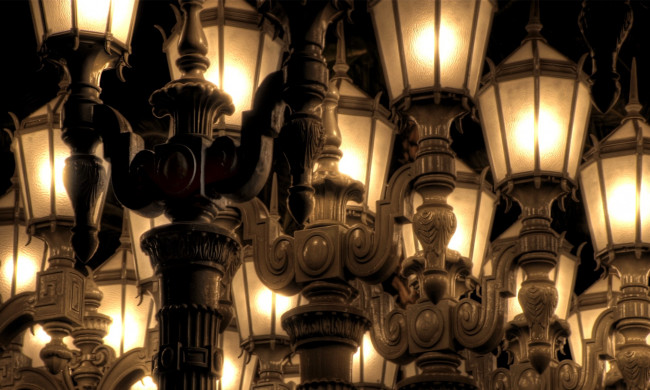 Обои картинки фото разное, осветительные, приборы, много, свет, фонари