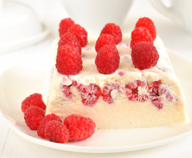 Картинка еда мороженое десерты малина десерт семифредо