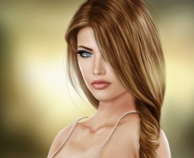 Картинка 3д+графика portraits+ портрет волосы