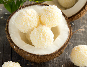 Картинка еда конфеты +шоколад +сладости кокос