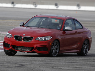 обоя автомобили, bmw, m235i, coupе, us-spec, f22, 2014, красны