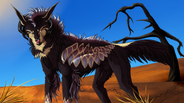 Картинка рисованные животные +сказочные +мифические волк