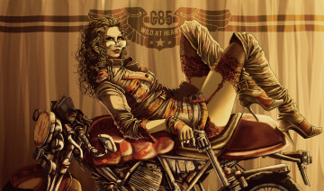 обоя рисованные, люди, револьвер