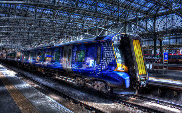 Картинка техника поезда состав перрон вокзал пути рельсы