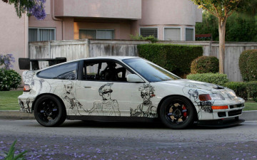 Картинка автомобили honda crx