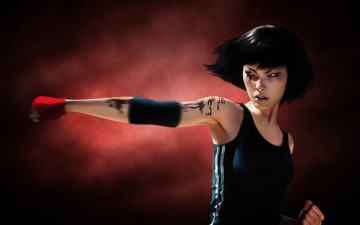 обоя mirrors edge, видео игры, девушка, mirrors, edge, кулак