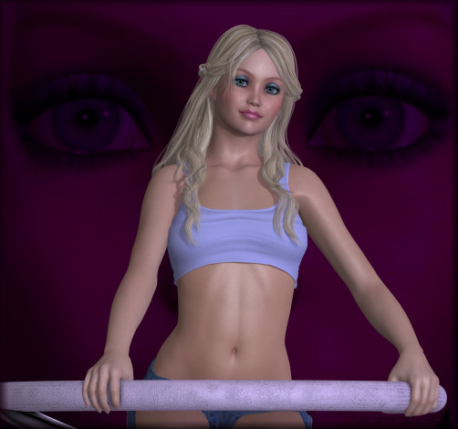 Обои картинки фото 3д графика, people , люди, девушка, взгляд, блондинка