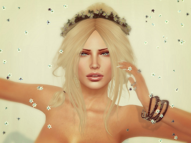 Обои картинки фото 3д графика, portraits , портрет, блондинка