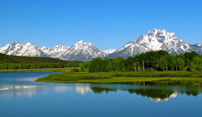 Обои картинки фото природа, реки, озера, national, park, grand, teton, wyoming