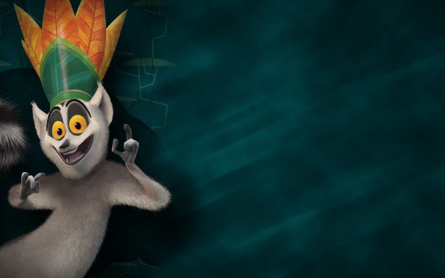 Обои картинки фото мадагаскар, мультфильмы, madagascar, король, джулиан, лемур