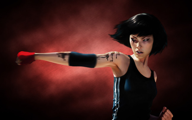 Обои картинки фото mirrors edge, видео игры, девушка, mirrors, edge, кулак