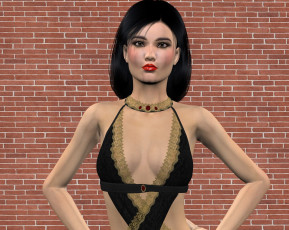 Картинка 3д+графика люди+ people взгляд девушка фон