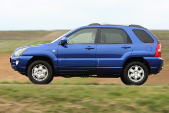 Картинка автомобили kia km синий sportage