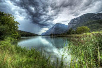 Картинка природа реки озера река горы осока