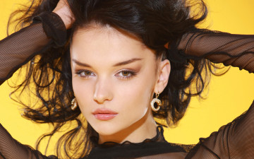 обоя девушки, eugenia diordiychuk , jenya d,  katie fay, серьги, брюнетка, взгляд, лицо, модель