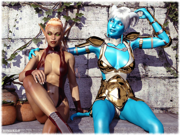 Обои картинки фото 3д графика, эльфы , elves, фон, взгляд, эльфийка, халк