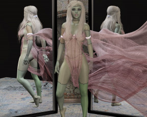 Картинка 3д+графика существа+ creatures фон взгляд девушки