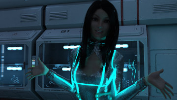 Картинка 3д+графика фантазия+ fantasy фон взгляд девушка