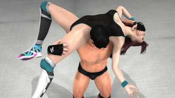 обоя 3д графика, люди , people, борьба, мужчина, фон, взгляд, девушка