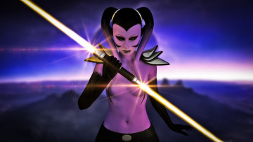 Картинка 3д+графика существа+ creatures фон оружие взгляд девушка